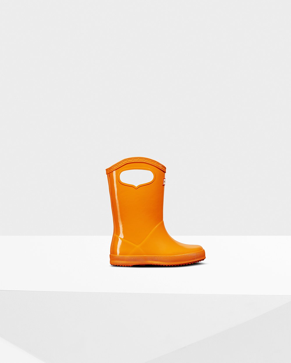 Regenlaarzen Kinderen - Hunter Original First Classic Grab Handle Gloss - Oranje - 15NUBIRVG